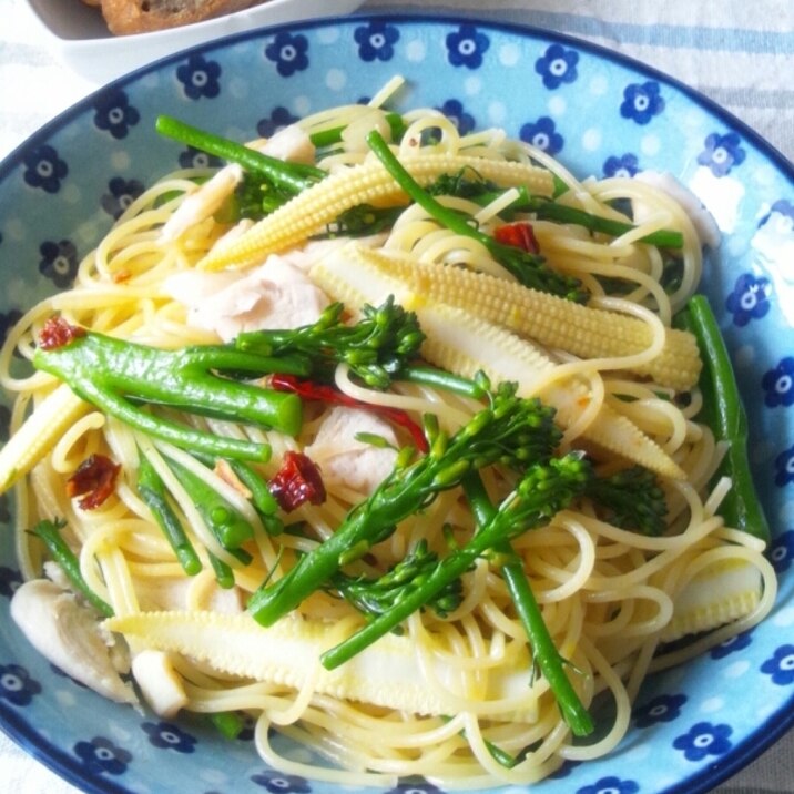 スティックセニョールのドライトマトのパスタ